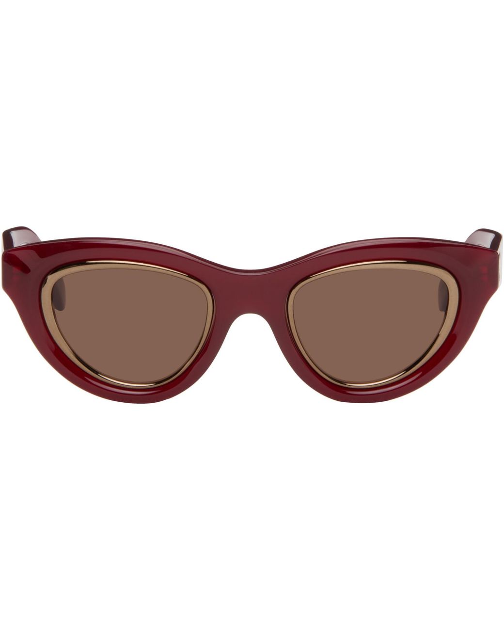 Loewe Black Mini Anagram Cateye Sunglasses
