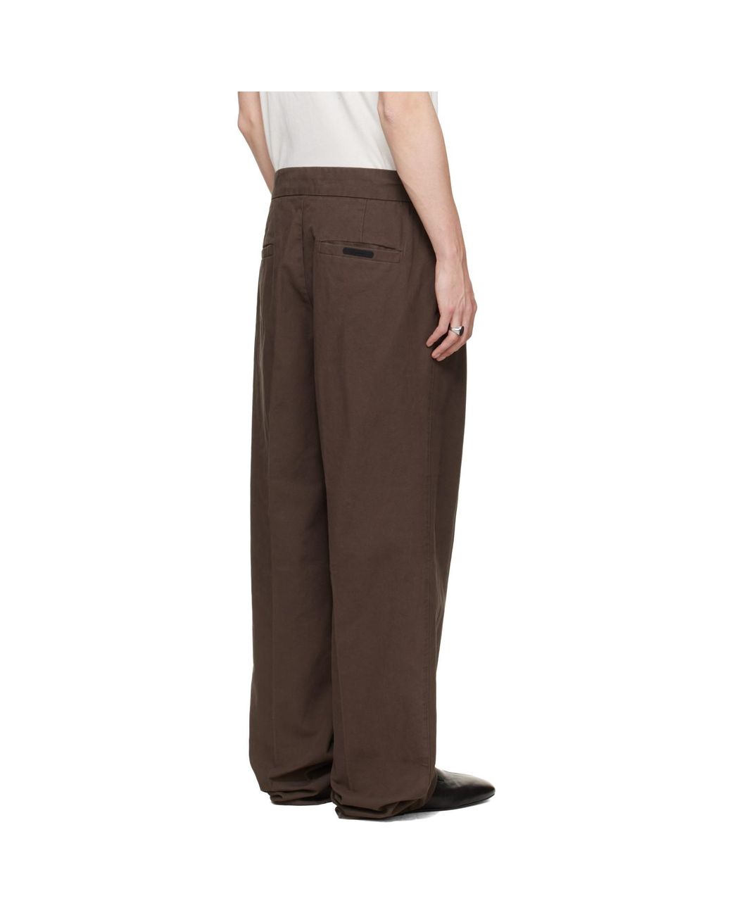 Fear Of God Brown Pleat Front Trousers for men