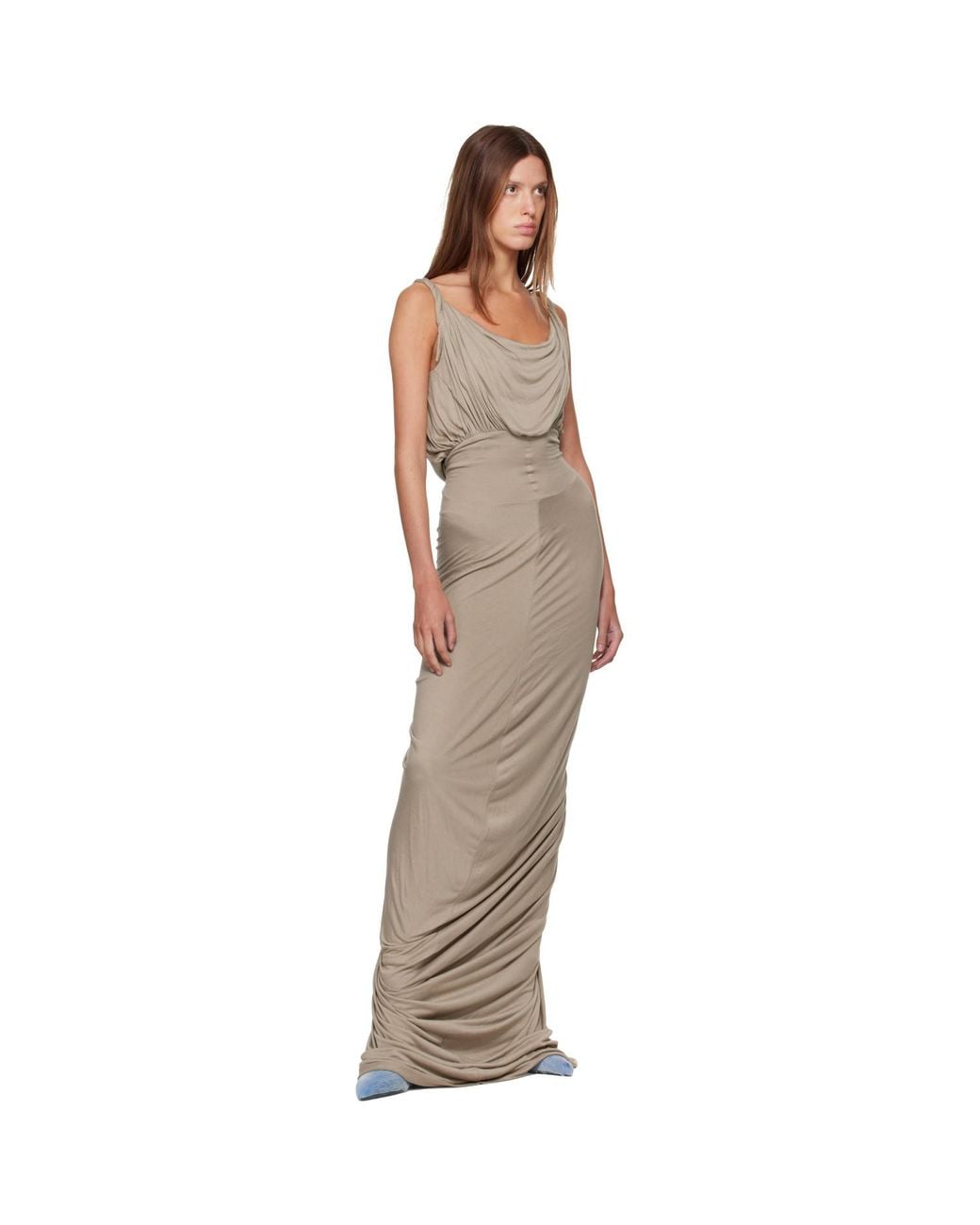 Rick Owens Natural Tower Nadia Maxi Dress
