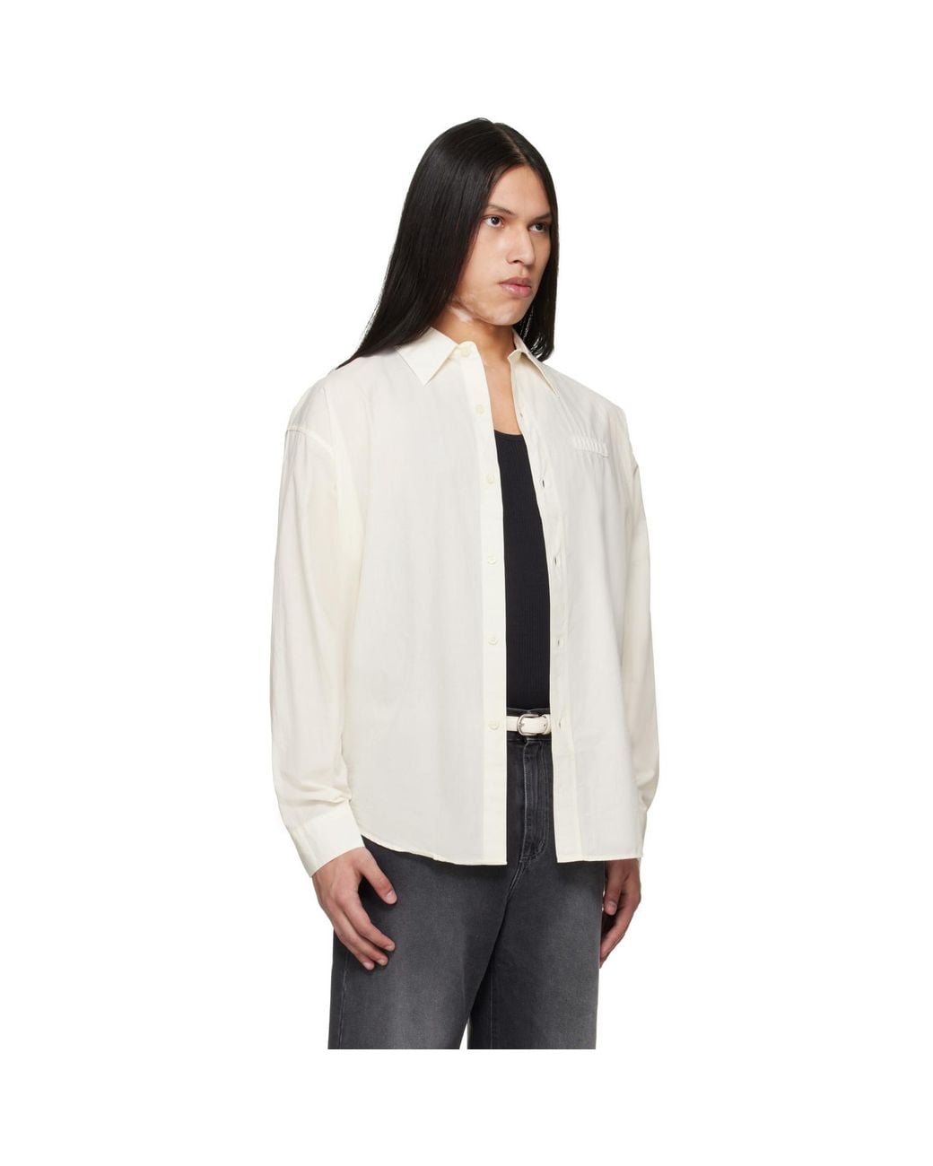mfpen Black Off- Essay Shirt for men