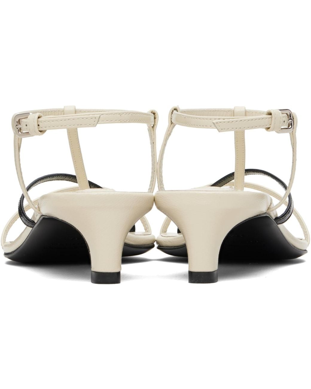 Jil Sander Black Off- Cage Low Heeled Sandals