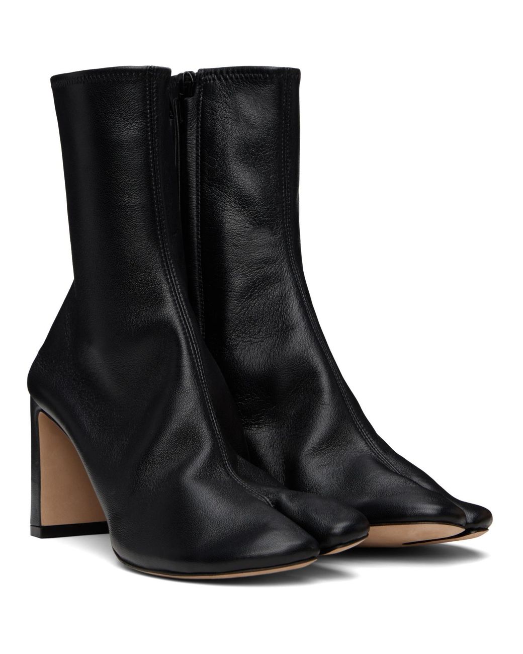 Christen Black Ssense Exclusive Tabi Stretch Boots