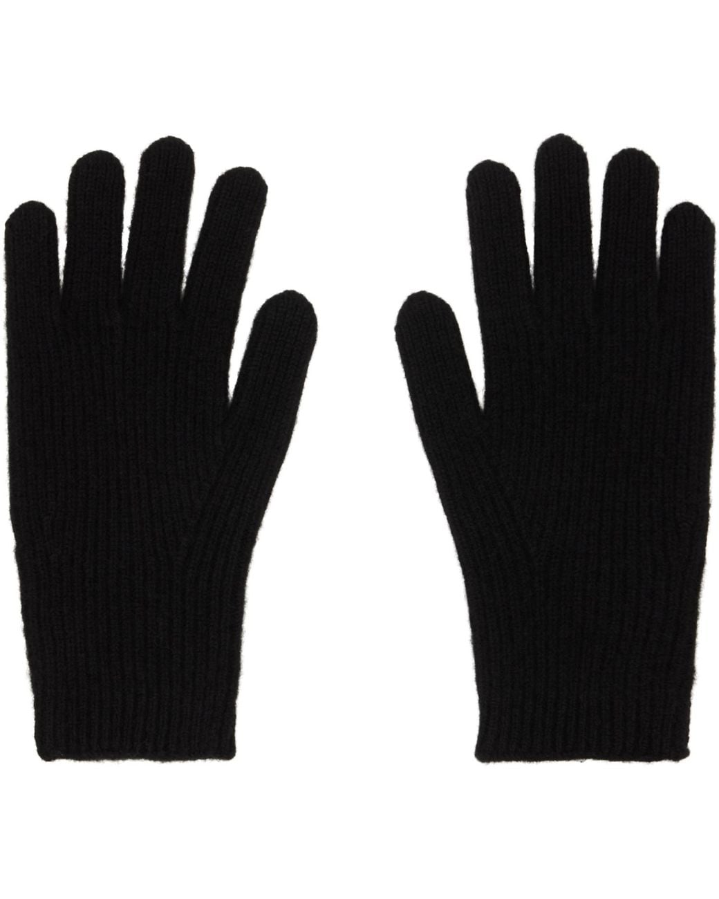 Totême Black Cashmere Gloves