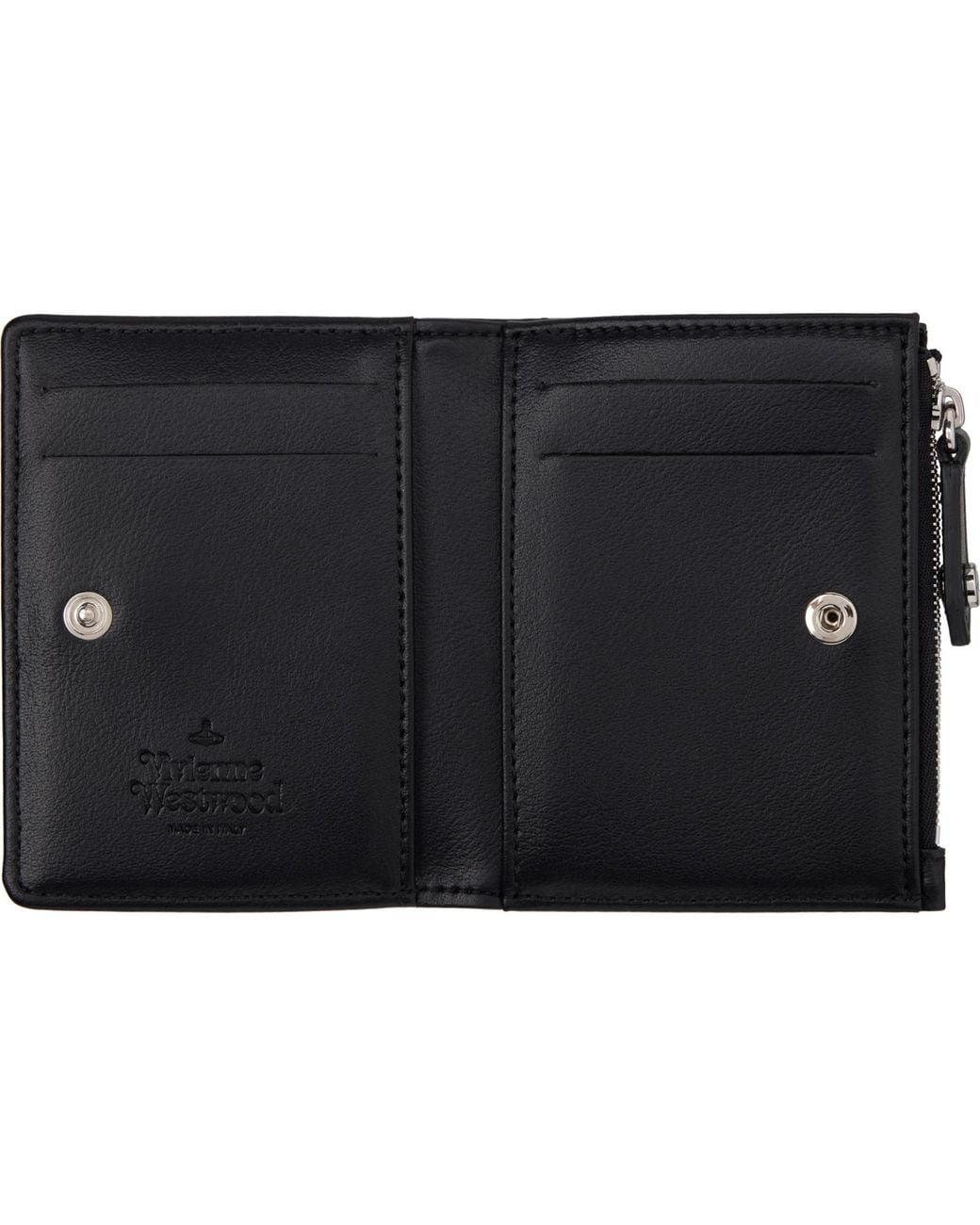 Vivienne Westwood Black Slim Flap Card Holder for men
