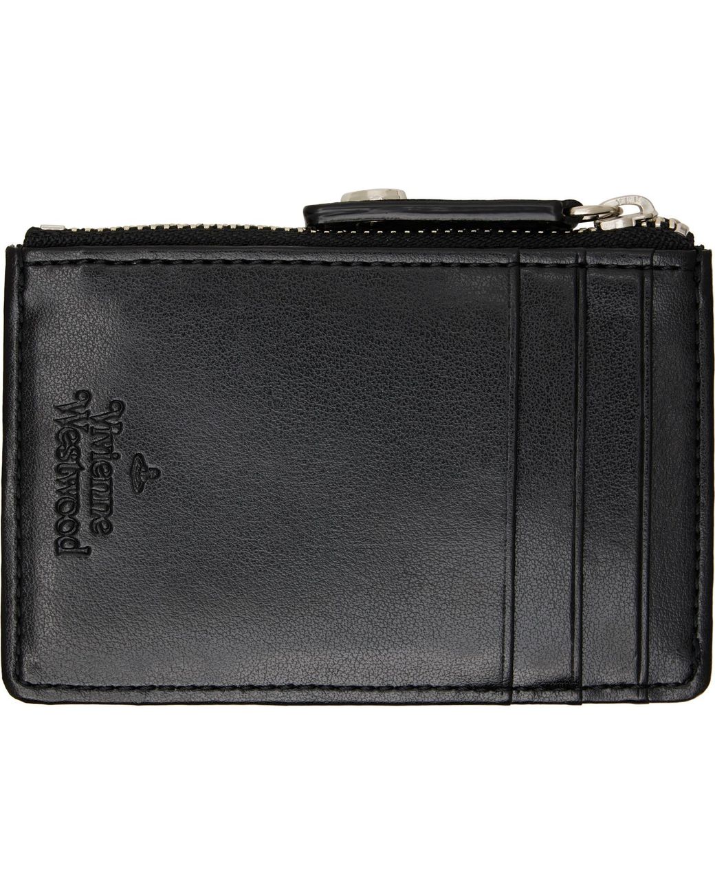 Vivienne Westwood Black Slim Long Card Holder for men