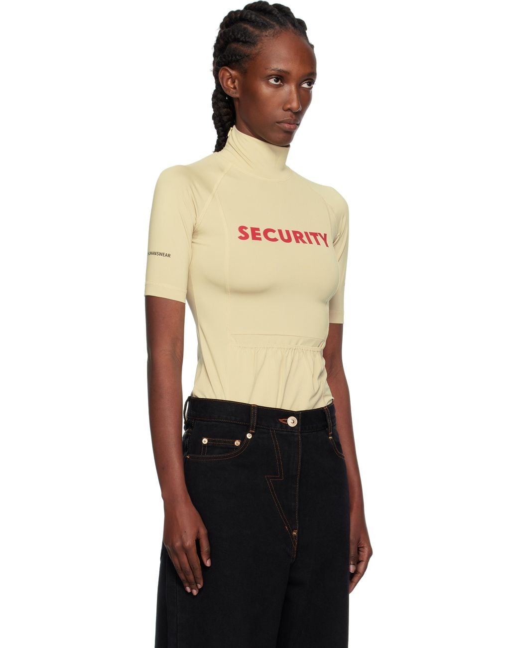 Pushbutton Black 'Security' Pocket Top