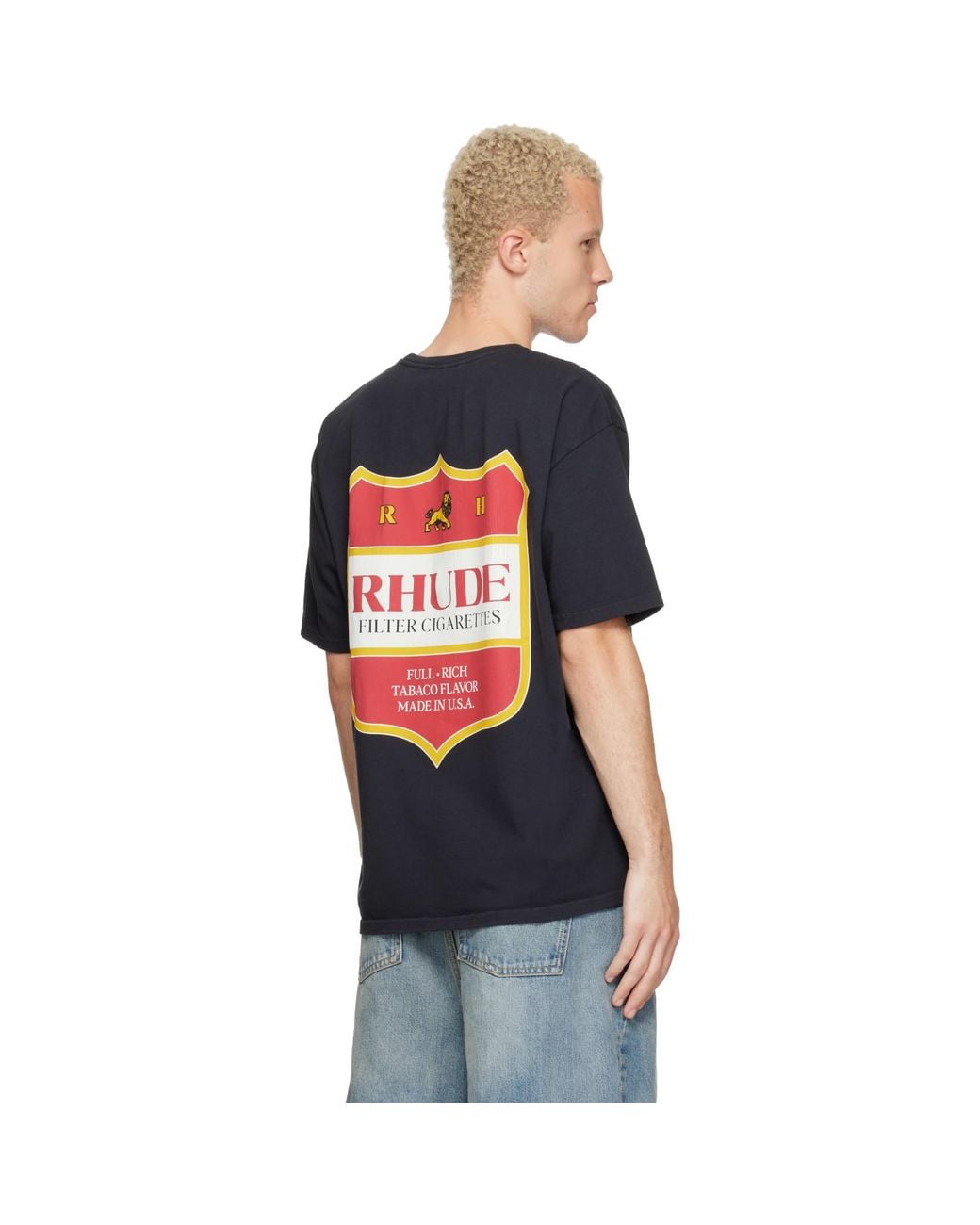 Rhude Black Filtaro T-Shirt for men