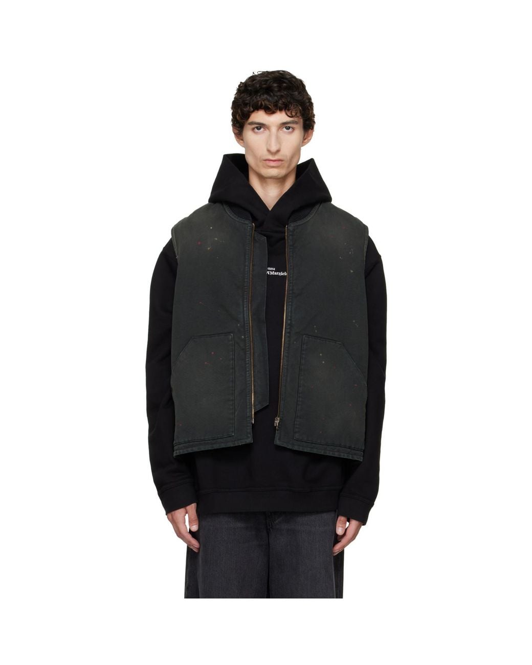 Maison Margiela Black Workwear Vest for men