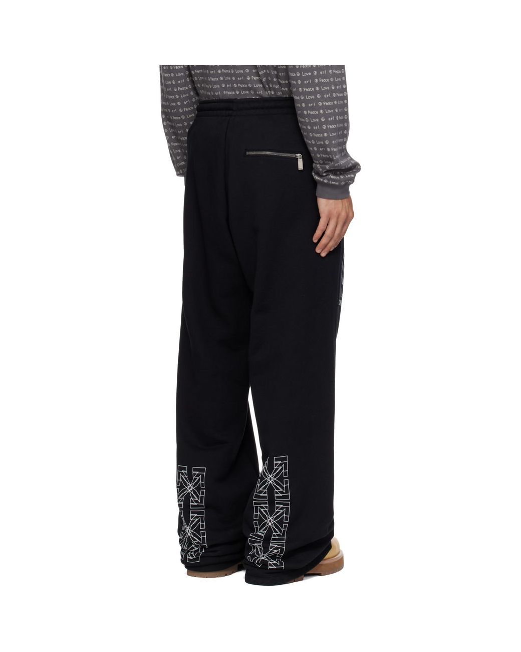 Off-White c/o Virgil Abloh Black Big Double Arrow Slouchy Sweatpants for men