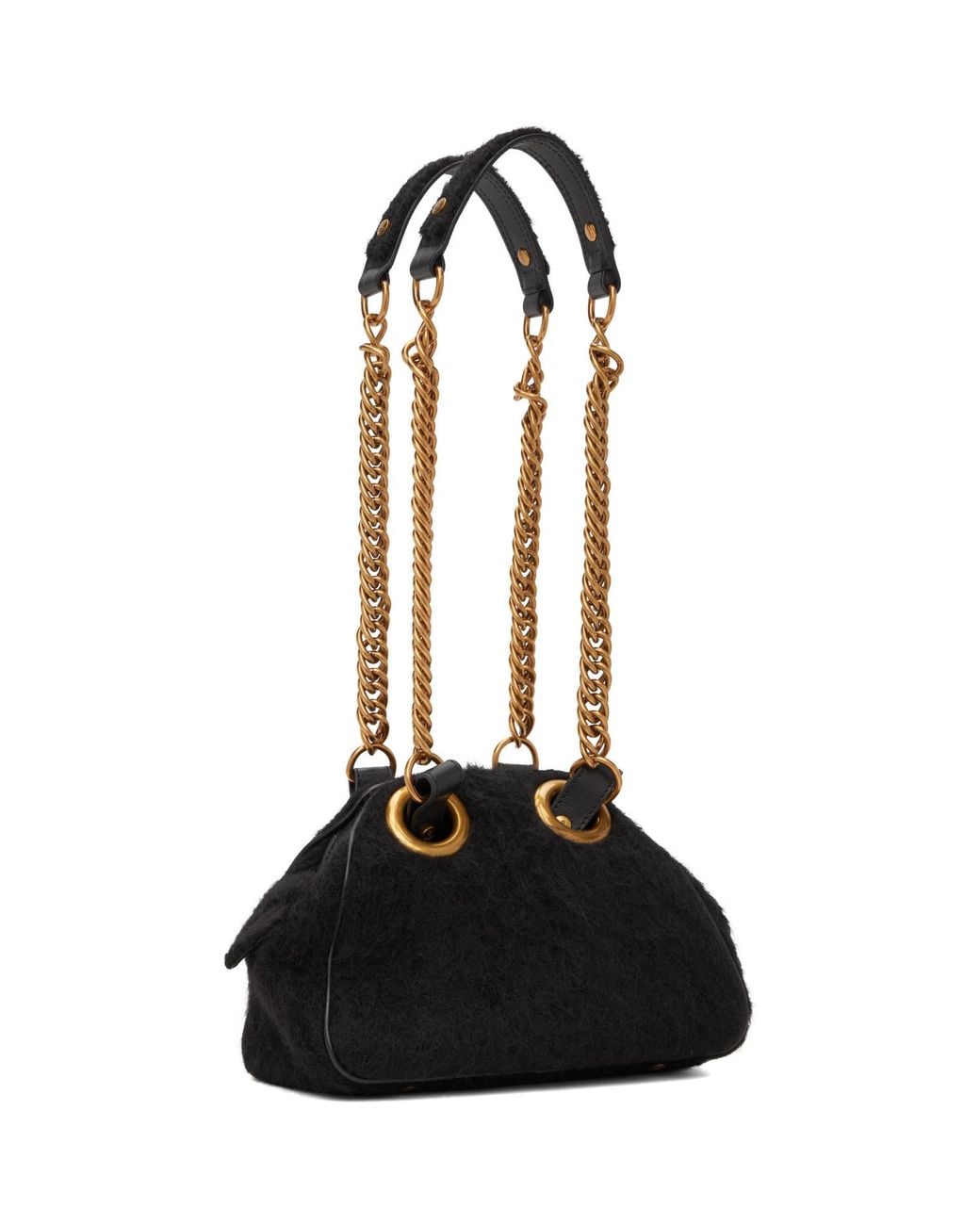 Vivienne Westwood Black Archive Orb Chain Hand Bag