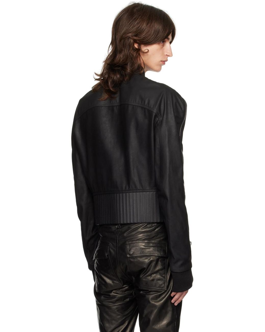 【関税・送料込】RICK OWENS Porterville Seb Zip ジャケット Rick Owens Porterville Seb Zip Leather Bomber Jacket in