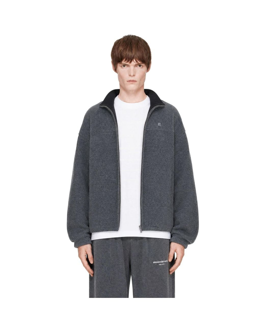 Alexander Wang Blue Reversible Funnel Track Jacket for men