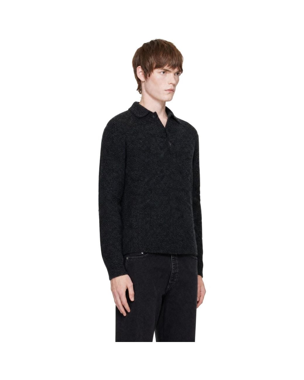 sunflower Black Mohair Polo for men