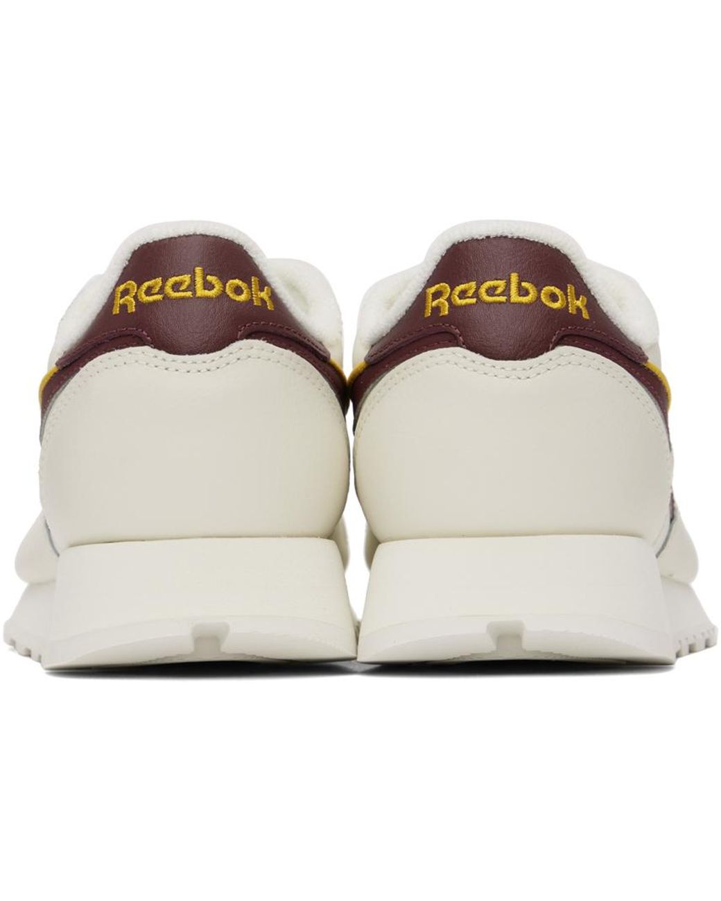 Reebok White Burgundy Classic Sneakers in Black for Men Lyst UK