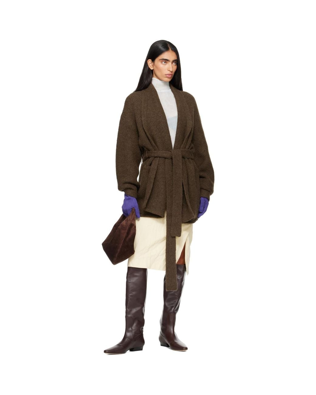 Staud Brown Wally Flat Tall Boots