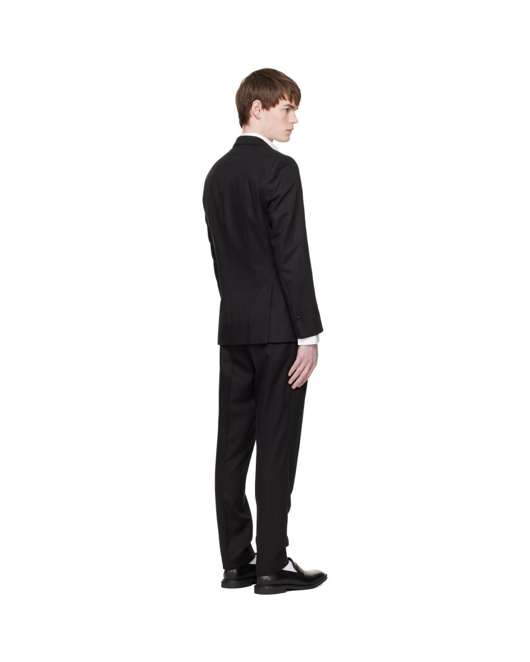 HUGO Black Three-Piece Slim-Fit Twill Suit for men