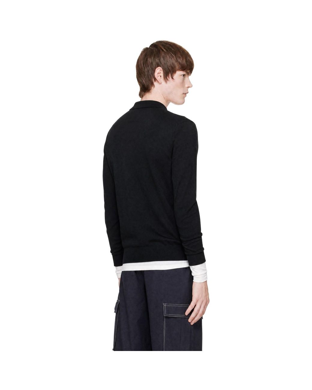 Carrera Black Milton Long-Sleeve Polo for men