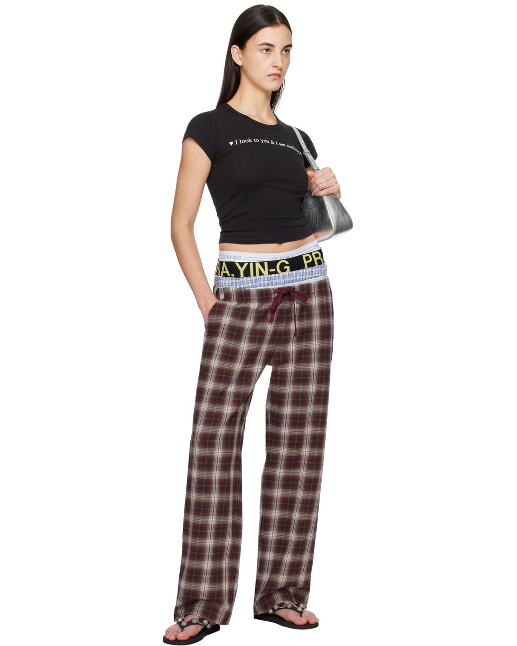 完売アイテム:Praying underwear sweats plaid Praying Underwear Plaid Sweats Grey | thewebster | REVERSIBLE