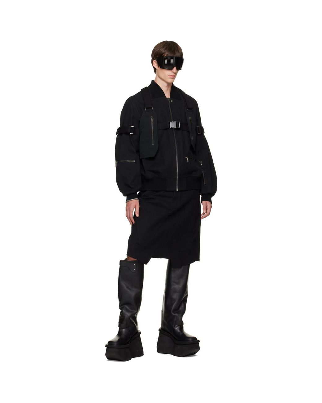 Rick Owens Black Tower Skirt for men