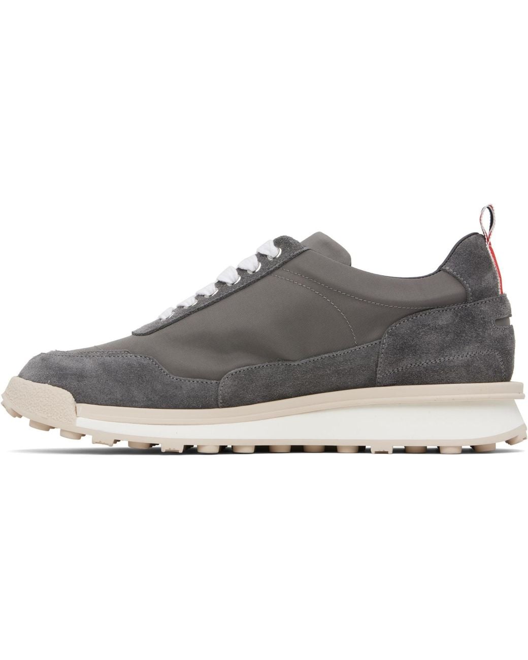 Thom Browne Gray Double Tech Nylon Alumni Sneakers for men