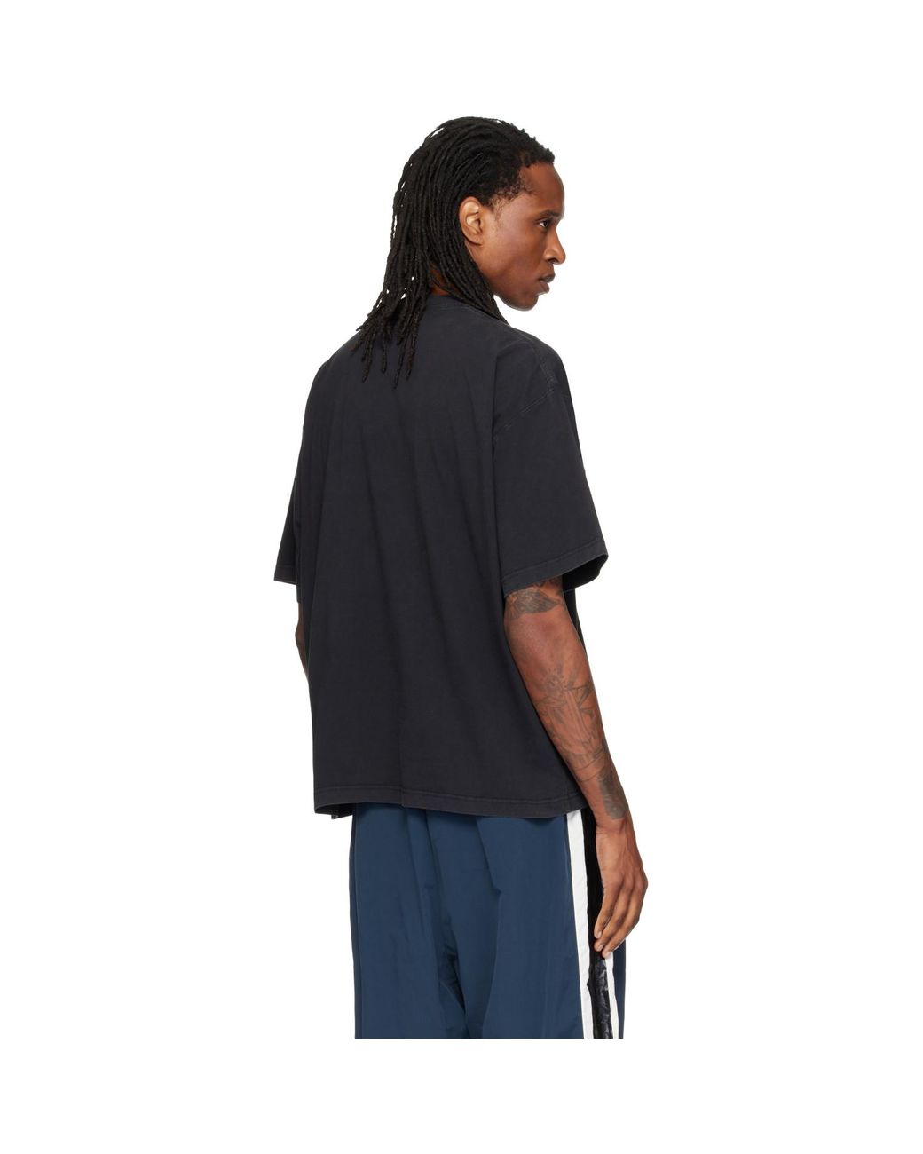 Vetements Black Classic Logo Boxy T-Shirt for men
