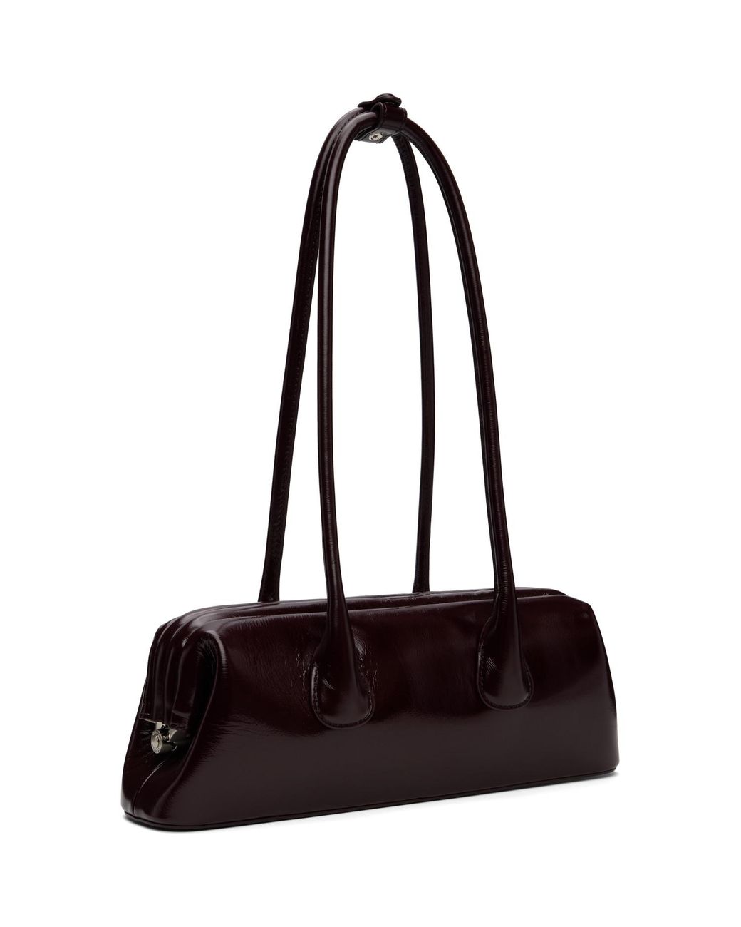 OSOI Black Burgundy Boat Wide Mini Bag