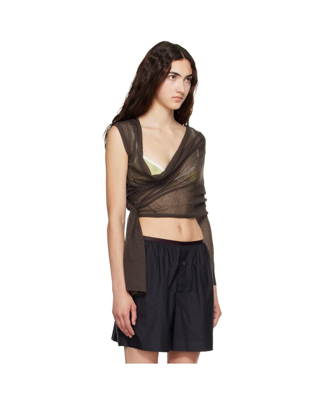 Paloma Wool Black Samira Wrap Cardigan