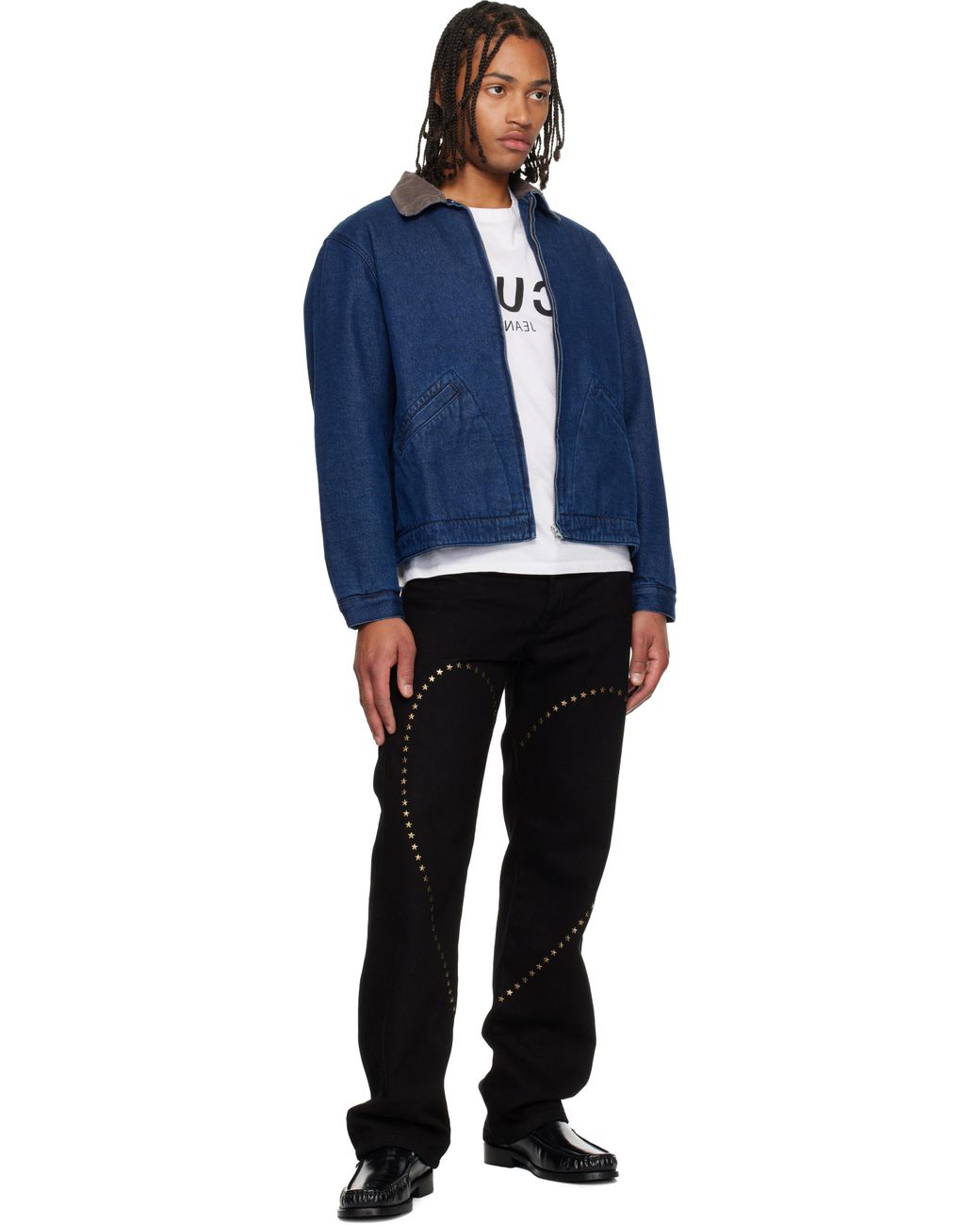 Carne Bollente Moto Rabbit Denim Jacket in Blue for Men | Lyst