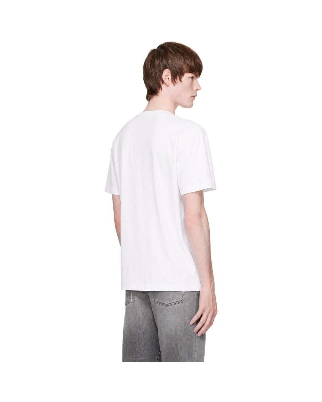 Acne White Patch T-Shirt for men