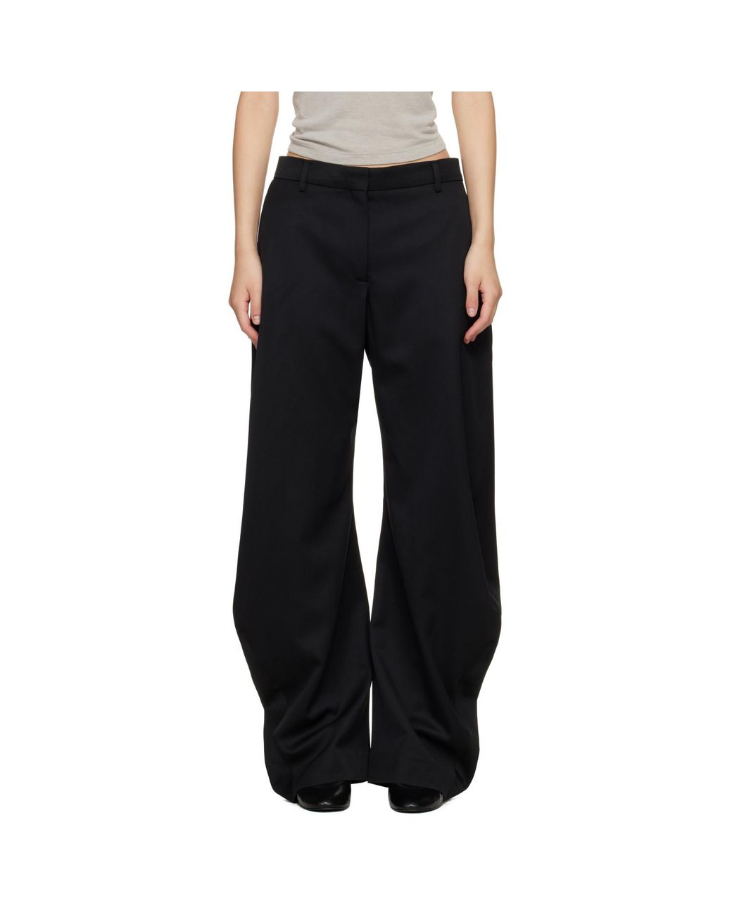 Acne Black Wool Trousers