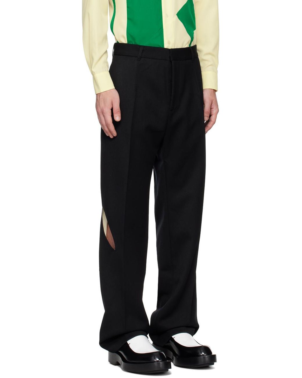 Stefan Cooke Black Zip Pocket Trousers Stefan Cooke