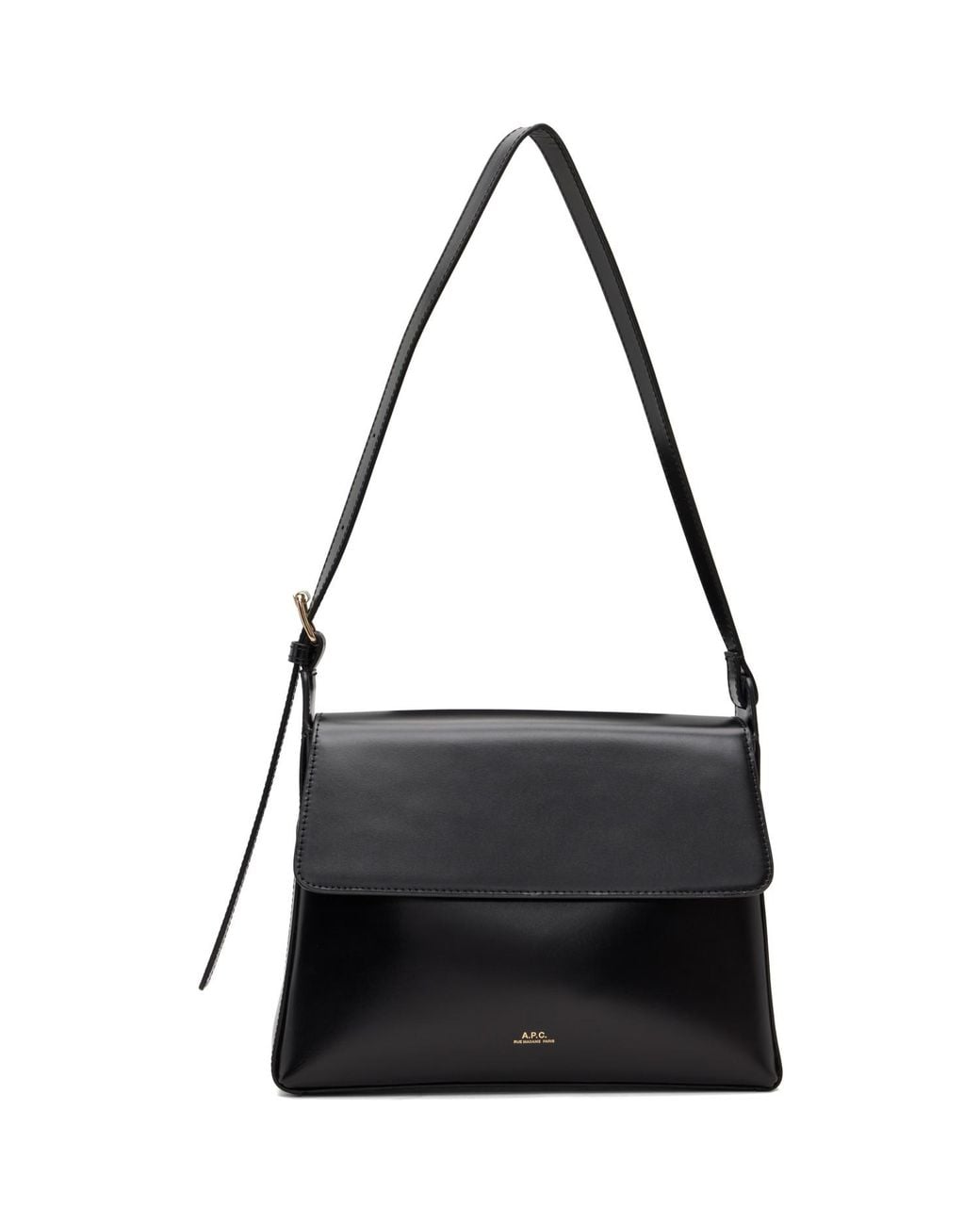 A.P.C. Black Virginie Flap Bag