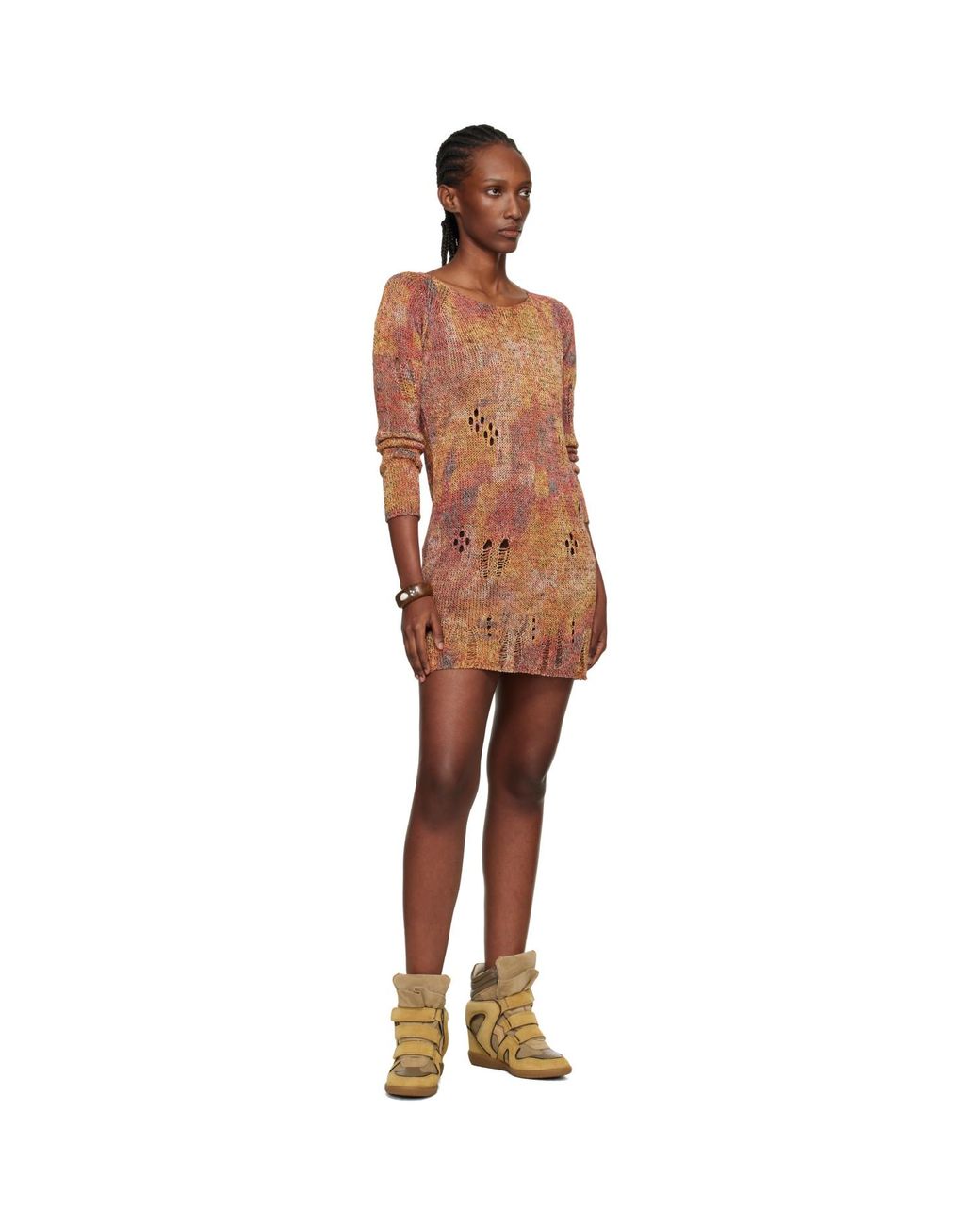Isabel Marant Brown Khaki & Tan Bekett Sneakers