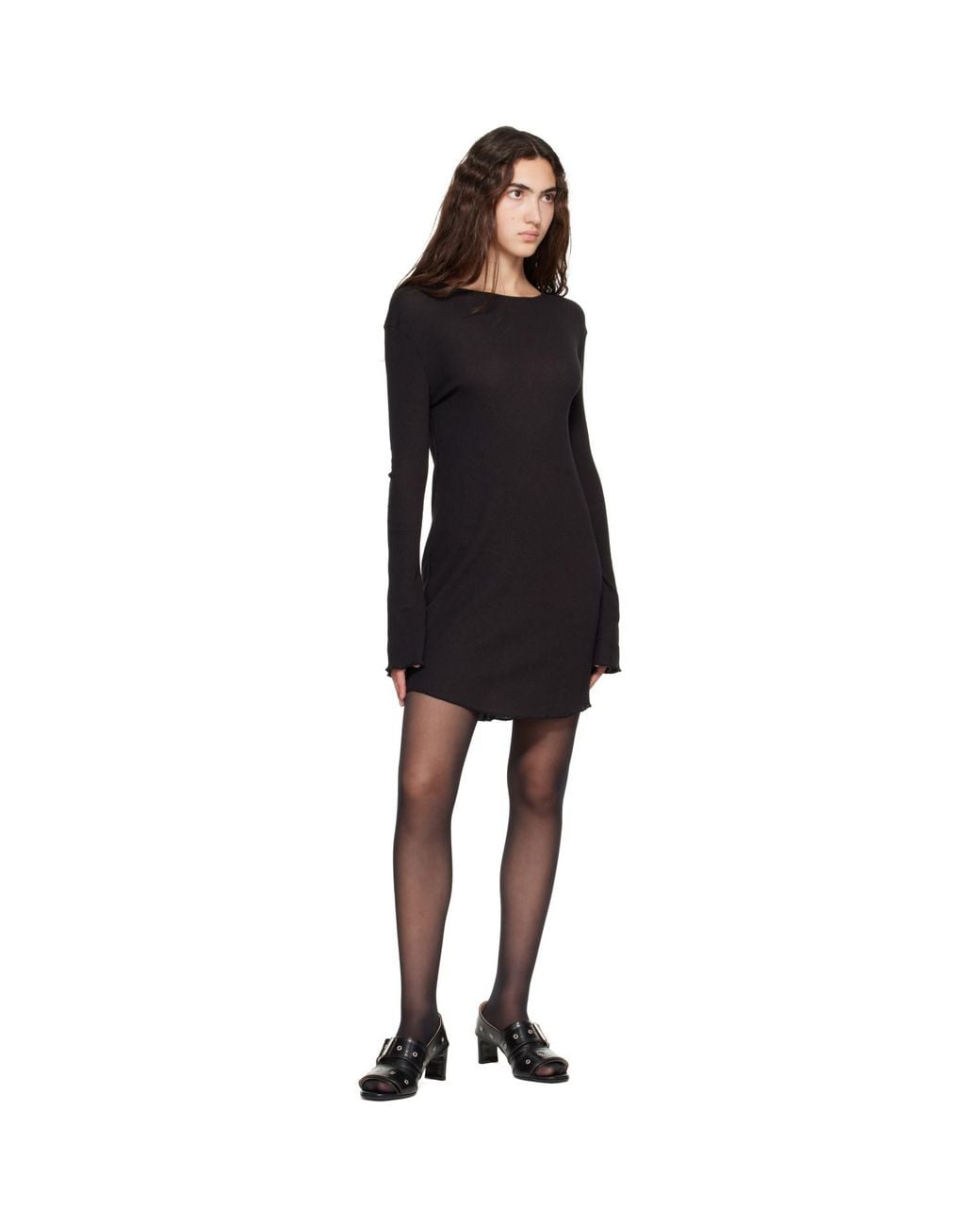 Our Legacy Black Two Face Minidress