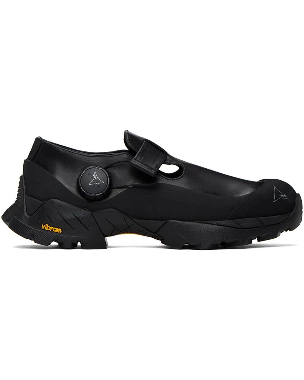 ROA Black Leather Loafers