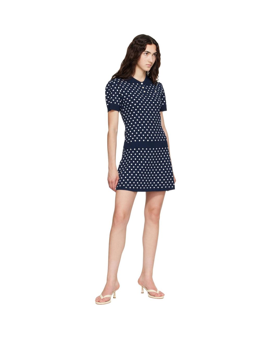 Sandy Liang Blue Tumi Sweater Minidress