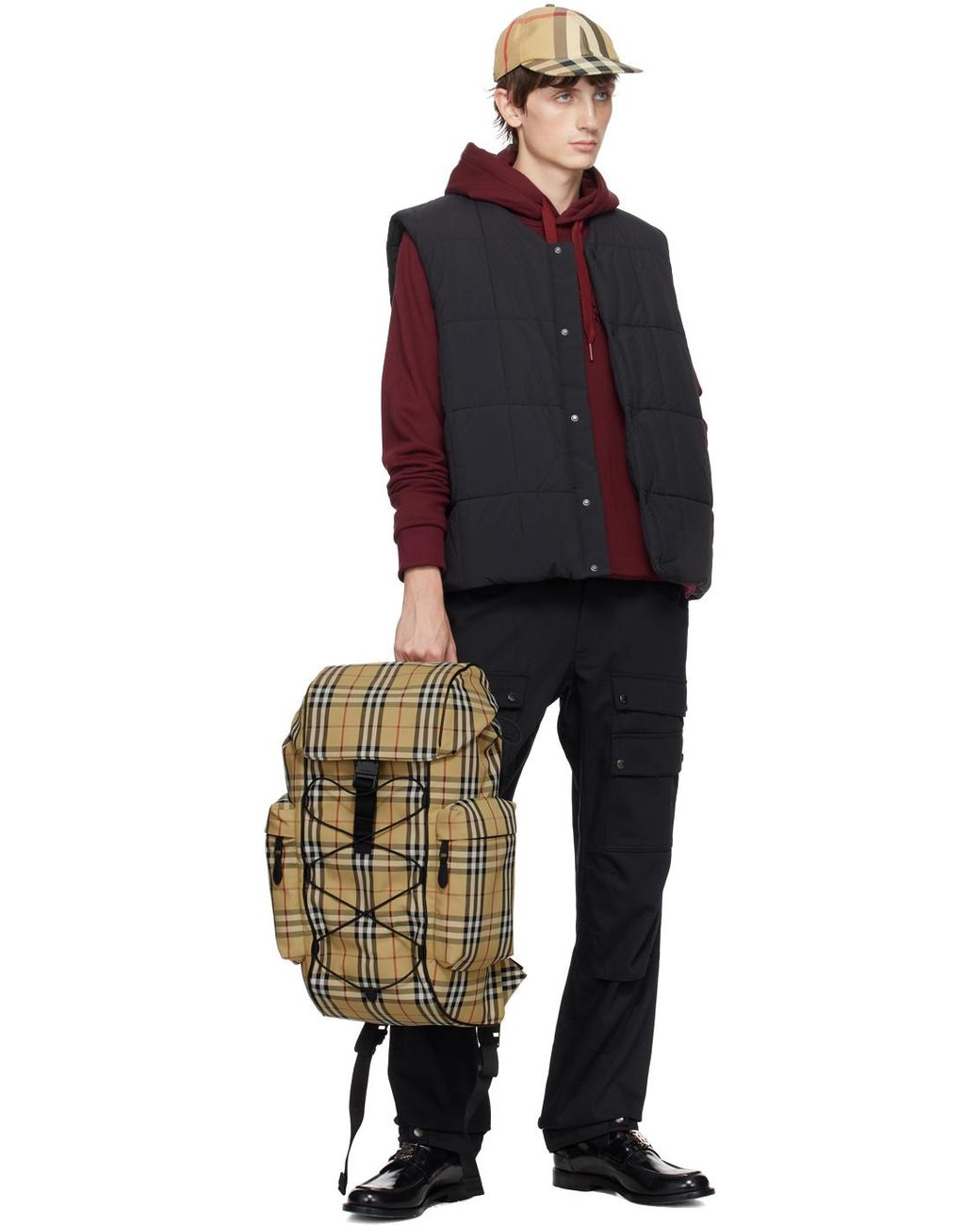 Burberry Burgundy Ekd Hoodie in Red for Men Lyst UK