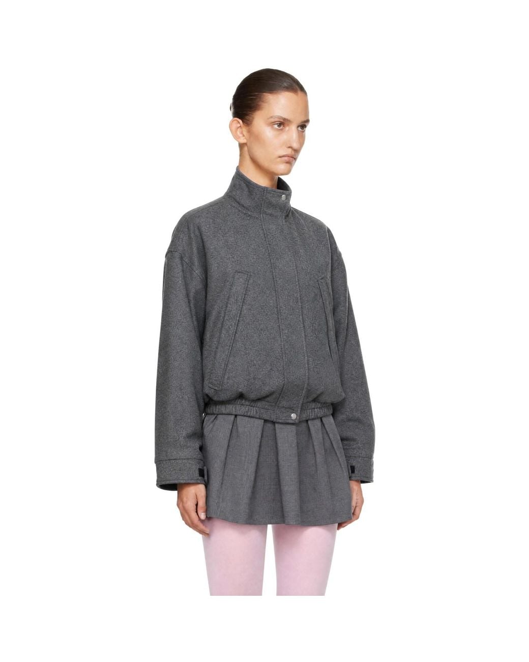 Sandy Liang Gray Papas Jacket