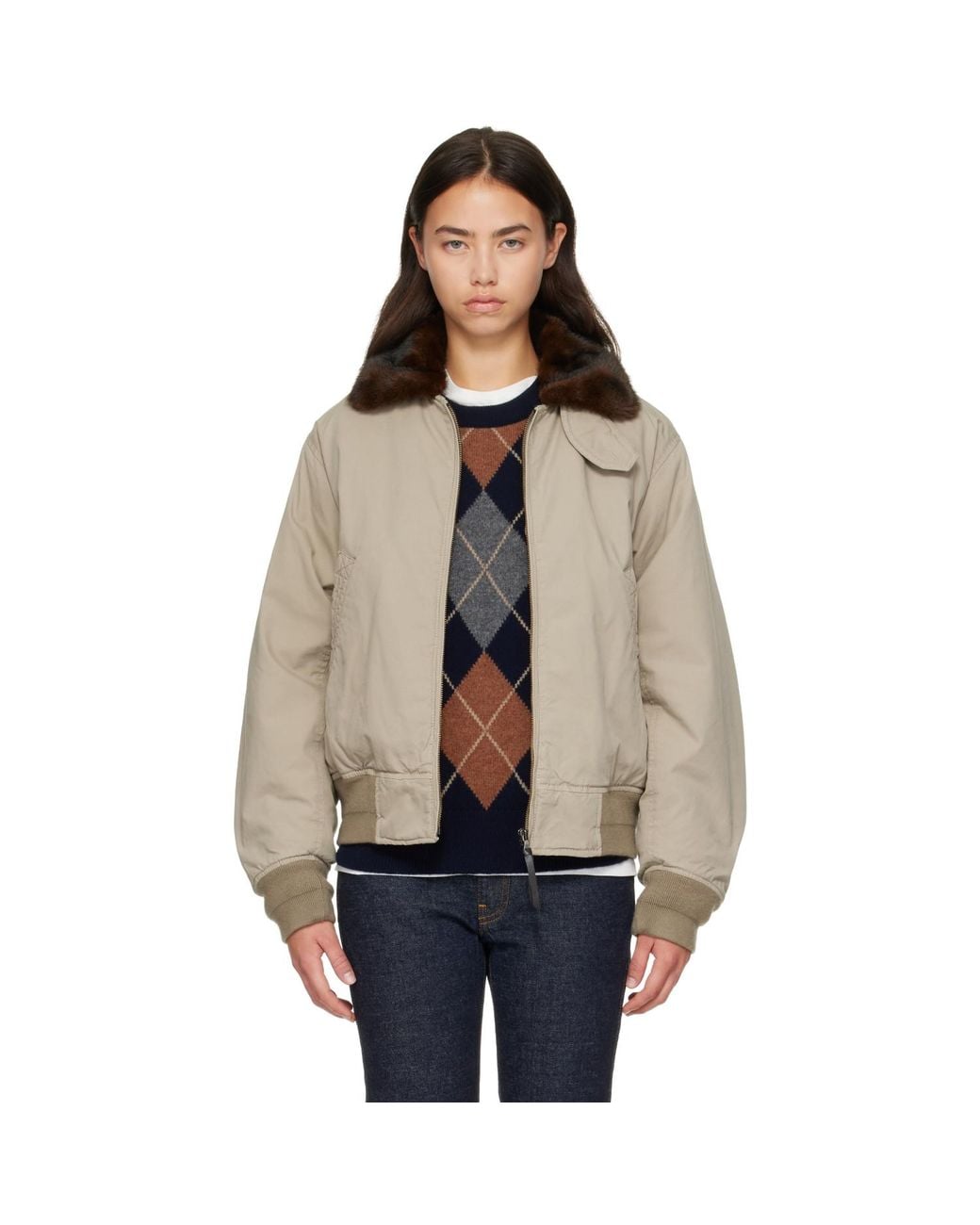NOTHING WRITTEN Brown Maison Pilot Jacket