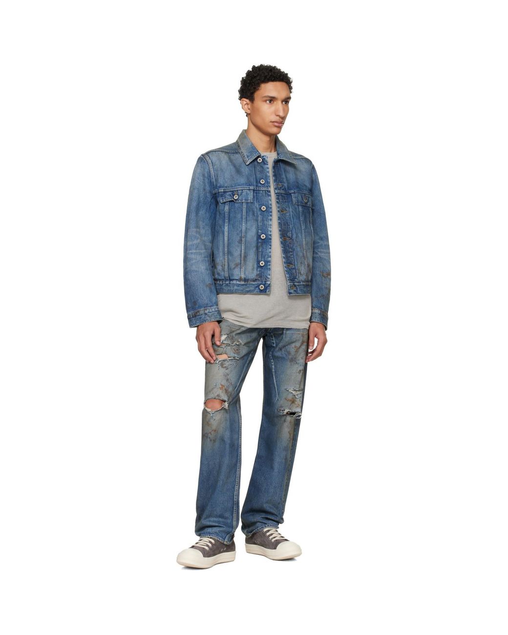 Rick Owens Blue Temple Kurdt Jeans for men