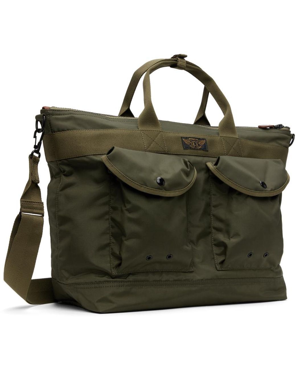 RRL Nylon Canvas Utility Messenger Tote in Black for Men | Lyst