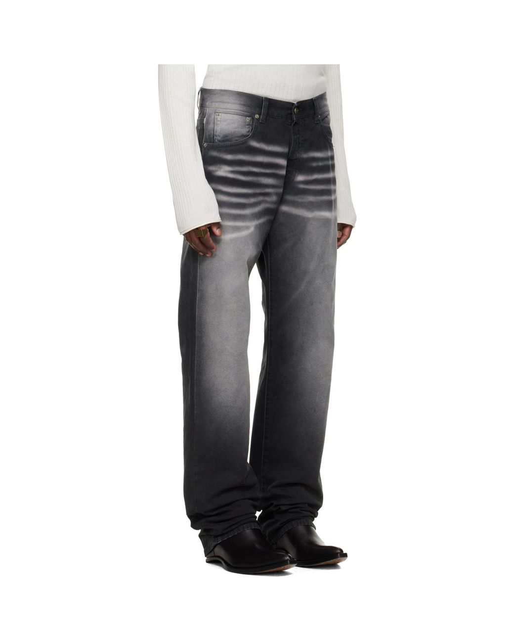 424 Black Collection Loose Fivepocket Trousers for men