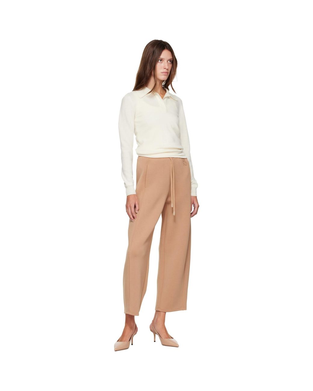 Weekend by Maxmara Natural Tan Getto Jersey Lounge Pants