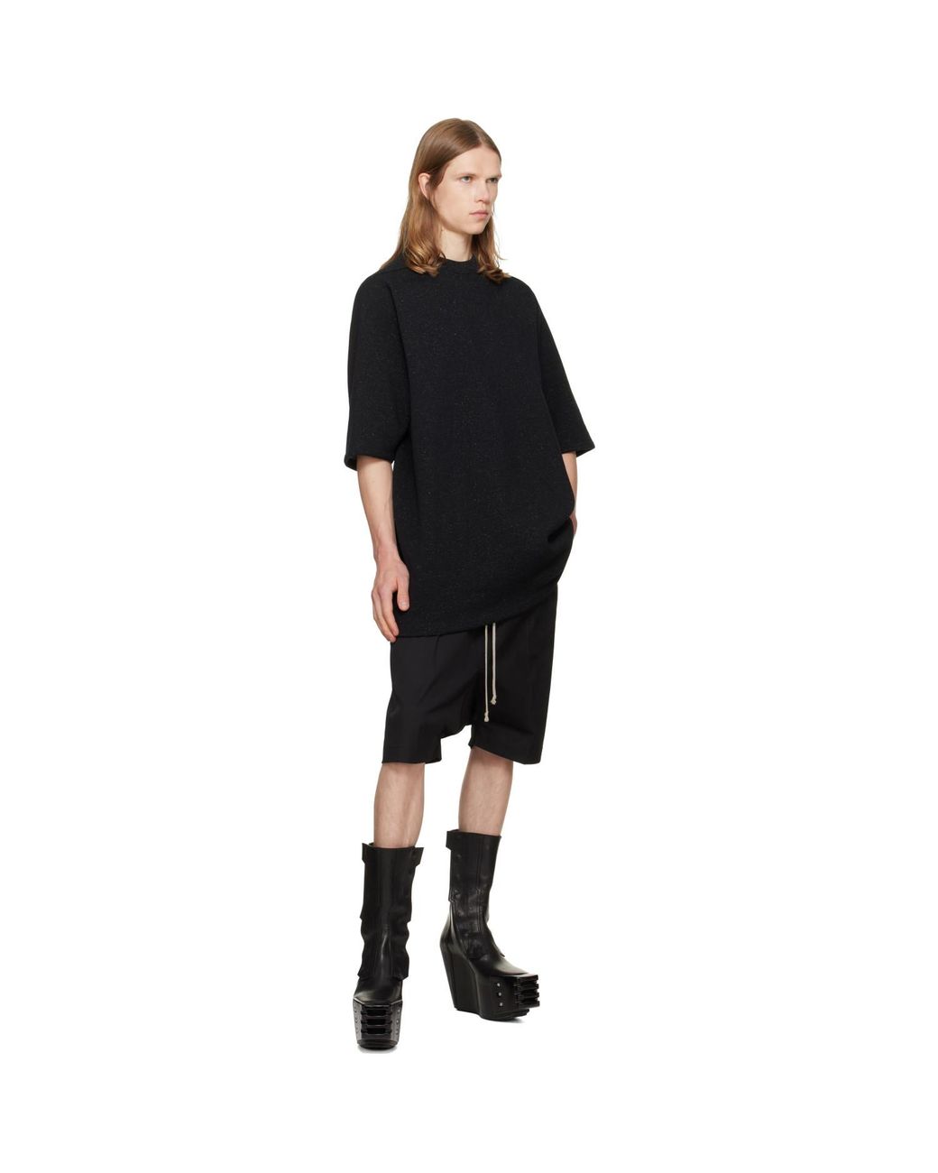 Rick Owens Black Tower Jumbo S/S T-Shirt for men