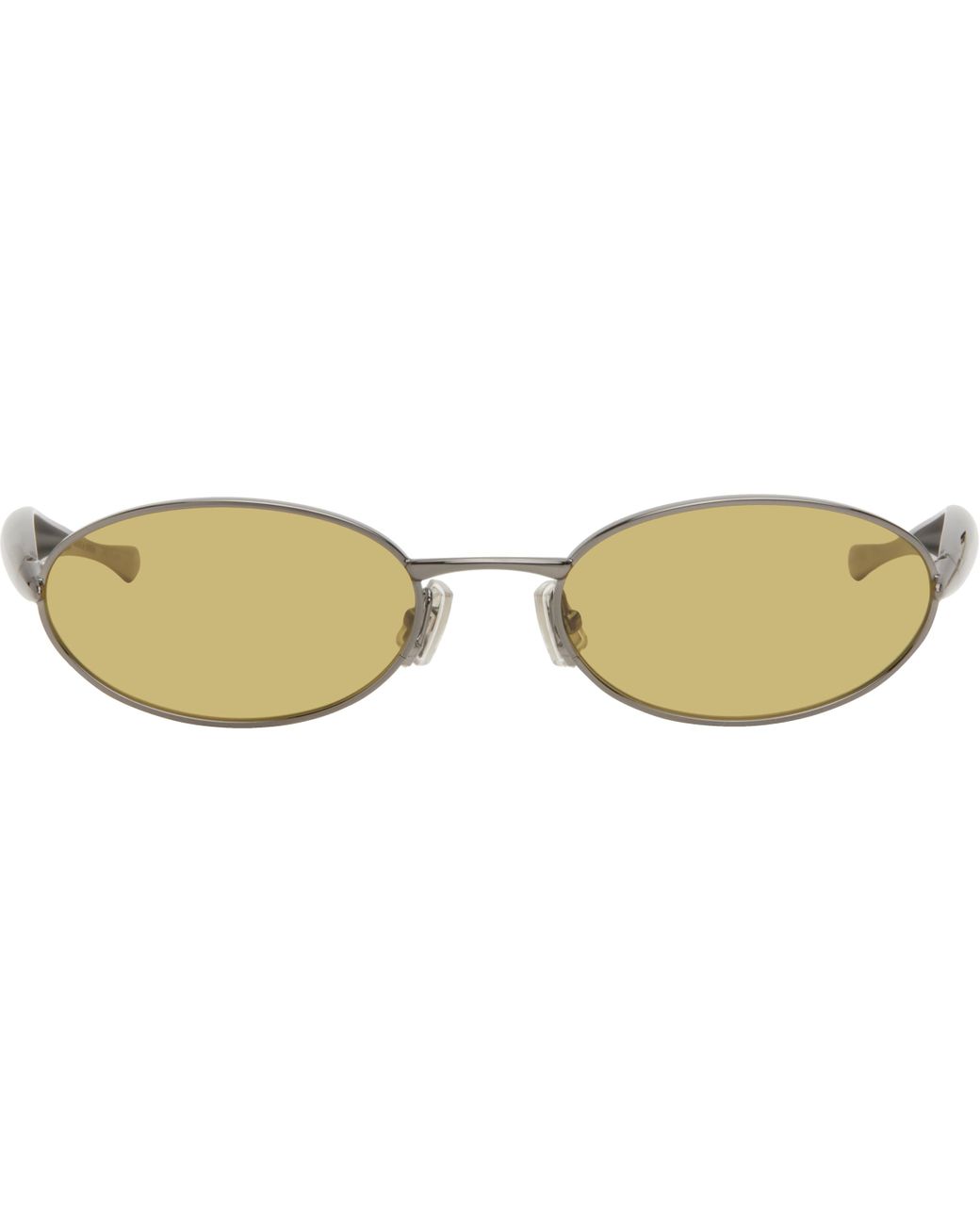 新作【Bottega Veneta】サーディン オーバル サングラス、全2色 BOTTEGA VENETA EYEWEAR Sardine オーバルフレーム シルバー