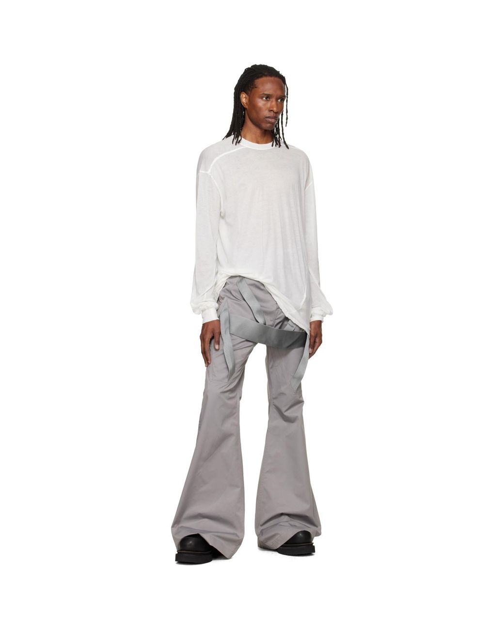 Rick Owens White Off- Tower Rick S Jumbo L/S T-Shirt for men