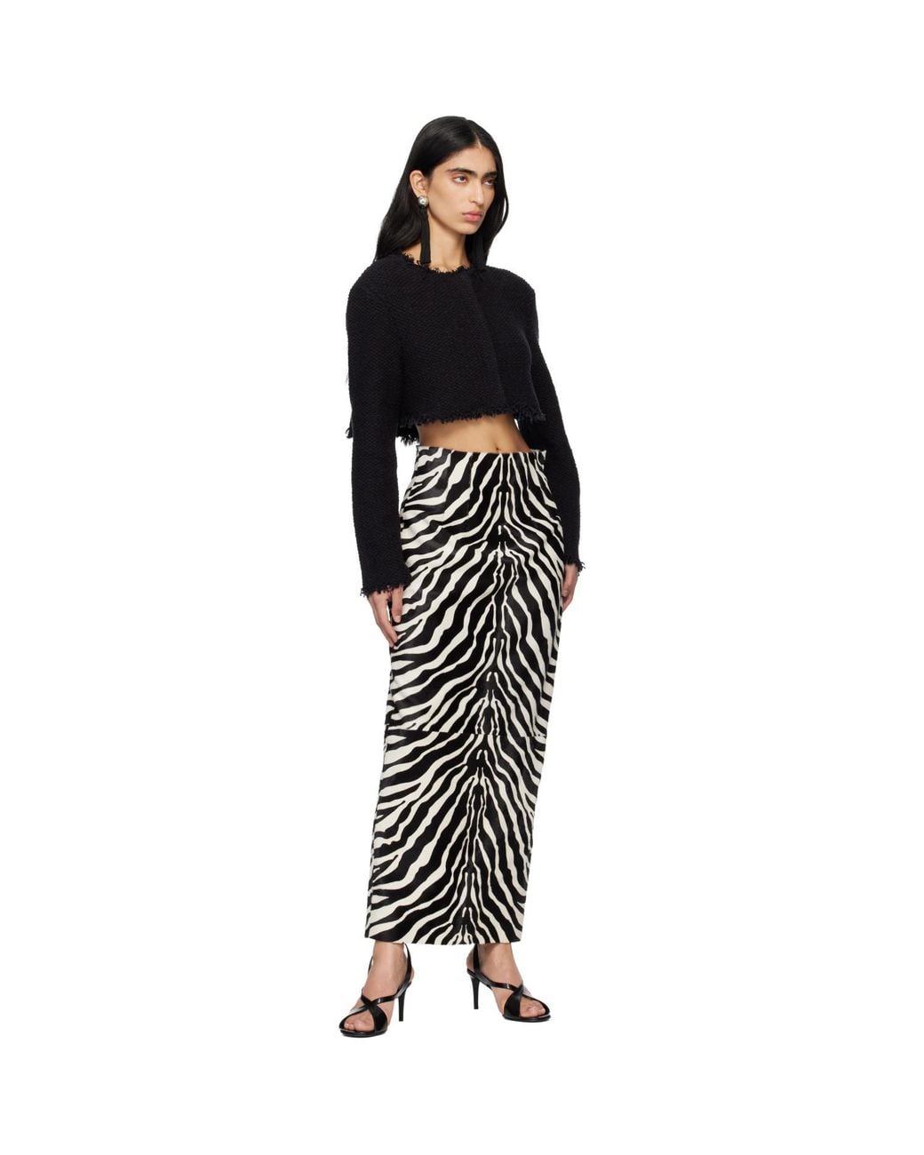 Khaite Black Loxley Maxi Skirt