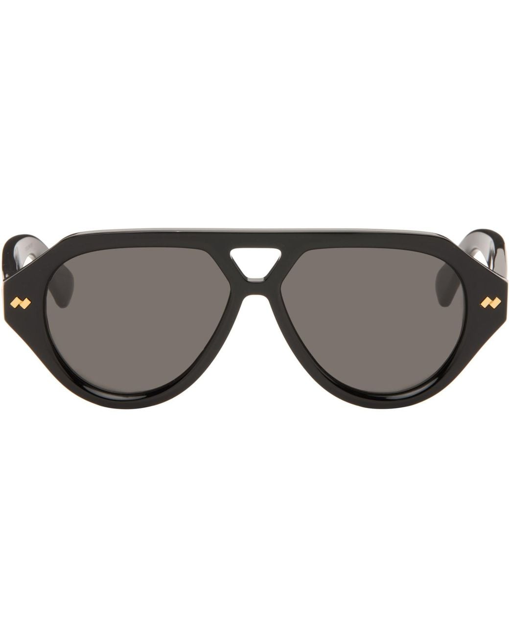 Bottega Veneta Gray Dizzy Aviator Sunglasses