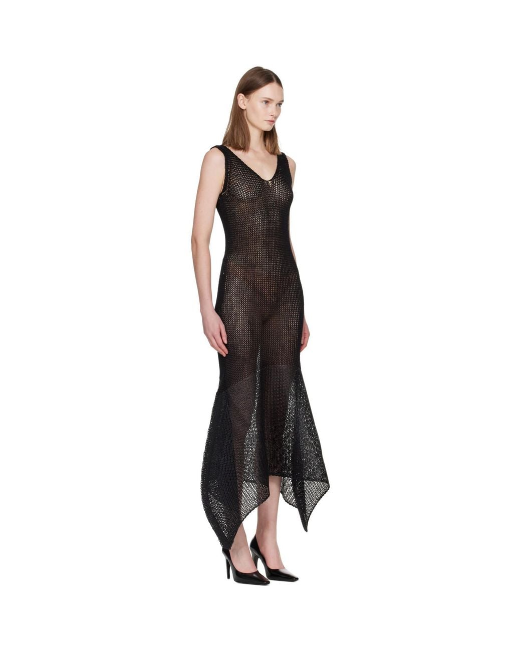 Issey Miyake Black Panini Pulled Maxi Dress