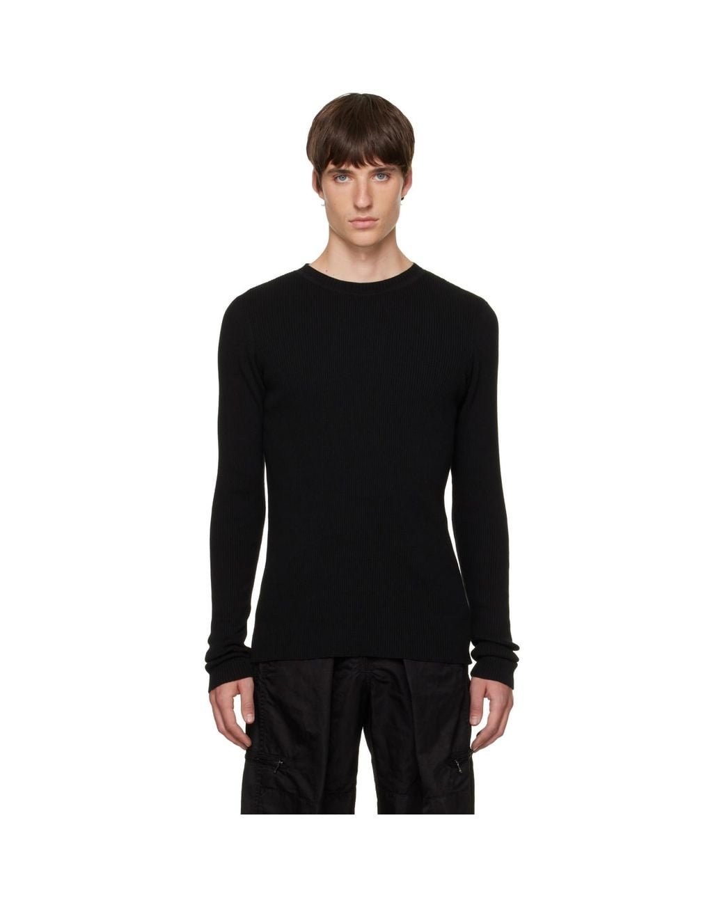 Julius Black Skinny Sweater for men